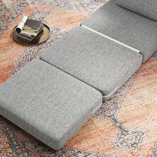 HOMCOM 3 節折疊沙發床，2 合 1 節省空間躺椅地板椅，適用於臥室、客廳和辦公室，80x75x74 厘米，灰色 - 灰色 - 查看 8