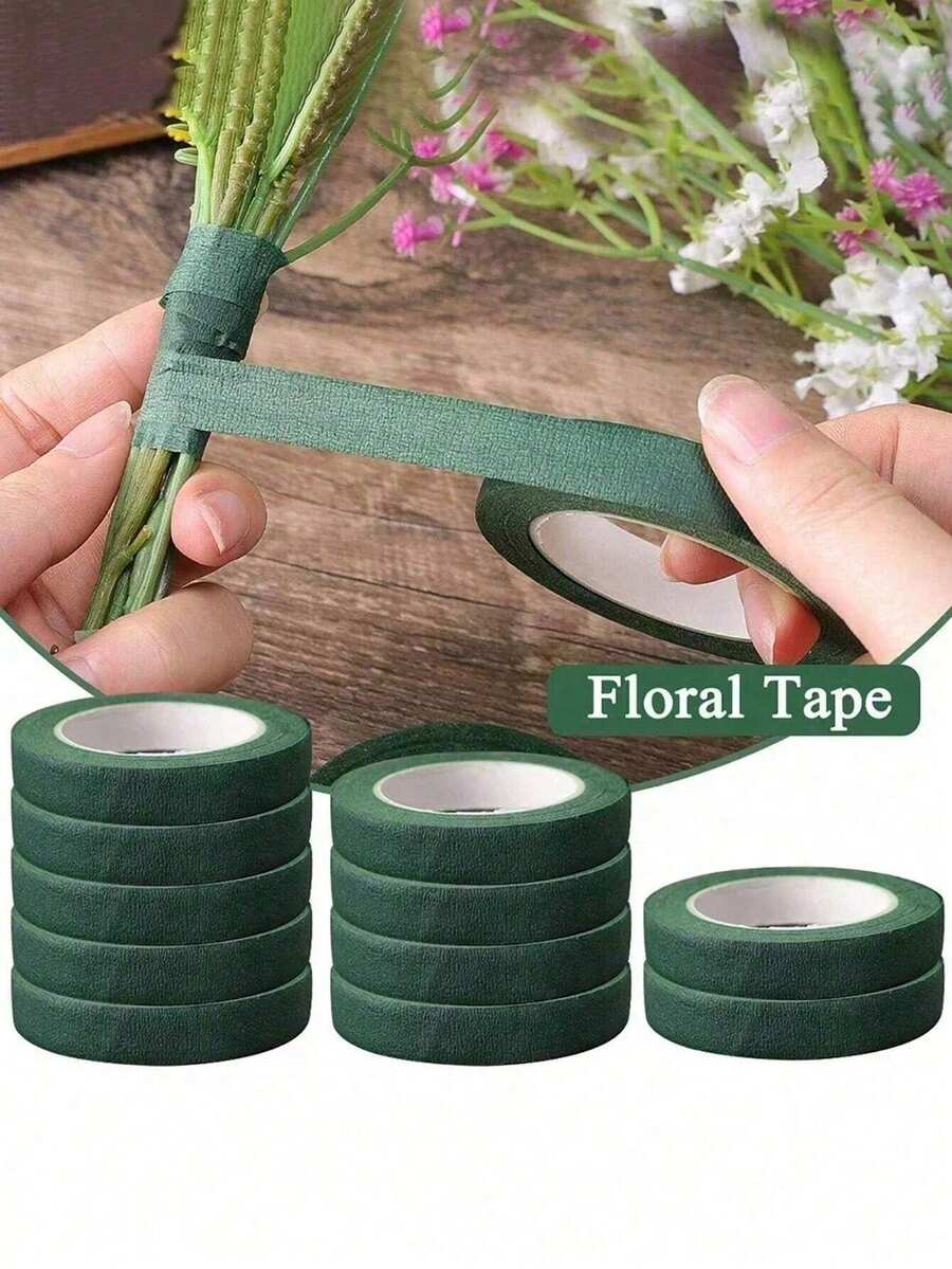 1pc Rose Thorn Remover + 5 Roll Self-Adhesive Garden Tape, Flower Stem Leaves Thorn Stripper, Portable Gardening Tool, For Bouquets Stems Pistils Wrap Floral Shop Diy Handicrafts Supplies, Flower Stem Cleaner, Florist Bouquets Decoration And Packaging Tape - Multicolor - View 1