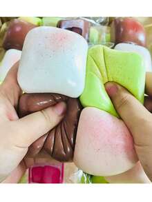 1个逼真食物造型软胶玩具，慢回弹挤压减压礼品，派对赠品 - 彩色 - 查看 2