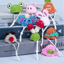 手工编织宠物帽，迷你宠物帽，可爱动物帽，包括考拉、青蛙、编织、仓鼠、鸟