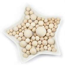 8-40毫米天然圆形木质散珠球，硬木工艺球，装饰性木质无孔球