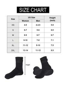 Qiuck Dry Neoprene Diving Socks Thermal Anti-Slip Scuba Socks Water Booties For Swimming Water Sports - 黑色 - 查看 3