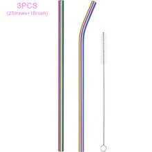 3/5/10pcs Reusable 8mm Stainless Steel Straws With Cleaning Brush - Extra Long 30cm Polished Metal Drinking Straws, Suitable For 30/40oz Cups - Perfect For Halloween, Christmas, Easter, Thanksgiving