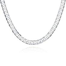 Stylish 925 Sterling Silver Necklace For Men & Women, Classic 8mm Chain, Luxurious Jewelry, Perfect For Weddings And Christmas, Best For Christmas