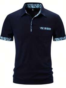 Men's Polo Shirt, Short Sleeve, Quick Drying T-Shirt, Stretch, Dry Shirt, Polyester Top, Thin, Business, Casual, Golf Wear, Summer, With Pocket