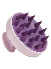 1PC Scalp Massage Brush, Wheat Straw Hair Washing Tool, Silicon Hair Brush, Massage & Cleansing Scalp Brush, Scalp Exfoliating Scrub, Dandruff Removal Tool, Suitable For Both Men And Women Home Bathroom Decor Summer