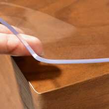 PVC Clear Table Protector - Multisize Thick Transparent Plastic Desk Cover,Scratch Resistant,Rectangular Night Stand, Office & Computer Desk, Sofa Child Table, Small Simple And Stylish Desk Protector - Transparent-1.0mm - View 9