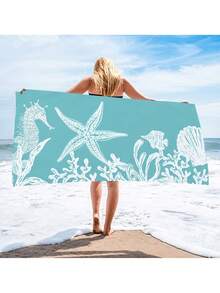1 Stück 70cm*140cm Strandtuch, Strandtuch, Oversized Stranddecke Handtuch tragbar ultra weich super saugfähig Mehrzweck Strandtuch, Sand freie Mikrofaser Strandtuch leicht, super saugfähige personalisierte Pool Handtücher & Cabana Streifen Strandtuch für Erwachsene, Männer, Frauen, Sommer, Strand