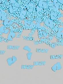 15/30/50g Gender Reveal Baby Foot Paper Scrap, Desktop Decoration Glitter Sprinkle Paper Scrap, Party Decoration, Baby Shower