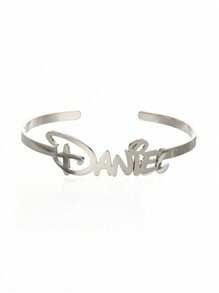 Customized Adjustable Stainless Steel Bangle Bracelet, Personalized Engraved Name, Fashion Wedding Gift, Suitable For Family, Friends, Anniversary, Valentine's Day, Mother's Day, Birthday, Graduation, Daily Wear