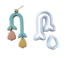 2pcs Flower Shaped Clay Molds For Jewelry Making, Earring Craft DIY - White - View 7