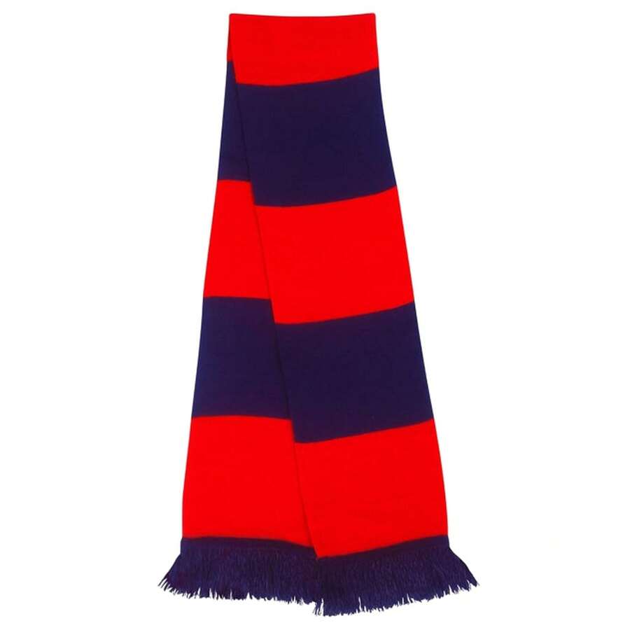Result Team Fringed Scarf (Navy/Red) - Blue - View 1