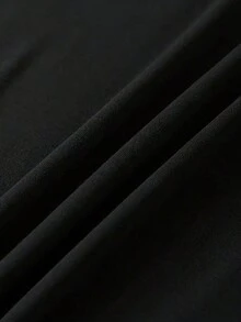 宽松女士休闲“GYM GIRL”标语图案宽松圆领短袖T恤，夏季 - 黑色 - 查看 4