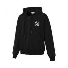Mitchell & Ness 2024 Mitchell & Ness Brand Lifestyle Knitted Jacket/Hoodie, Knitted Pullover Hoodie MNRQAWTOHC010-BLK