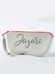 1pc Can Customize Silicone Glasses Case Personalized Customized Text, Soft Protection Glasses Bag Bag For Storage, Convenient Travel, Shock-Proof, Suitable For Glasses And Dust Silicone Zipper Glasses Bag Storage Bag Waterproof Bag Multi-Purpose