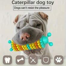 Juguete indestructible para perros que muerden agresivamente, juguetes de masticar duros y chillones con sabor a tocino, juguete para limpiar los dientes del perro para razas medianas y grandes, mantiene al perro ocupado (Amarillo)