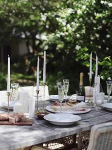 4支长蜡烛西式烛光晚宴宴会浪漫婚礼装饰