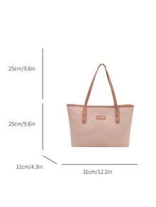 Túi xách nữ mới, kiểu dáng retro thời trang họa tiết da báo, dung tích lớn. Khóa kéo, túi đeo vai tối giản nhẹ nhàng. Thích hợp cho sử dụng hàng ngày, đi làm, đi học và sinh viên. - Hồng - Xem 7