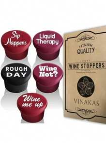 1pc Random Color, New Wine Bottle Stopper, Silicone Seal Creative Wine Stopper, Multifunctional Bottle Cap, Halloween And Christmas Party Supplies