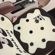 1pc Car Seat Cushion, Universal Cute Cartoon Cat Design, Car Interior Seat Cover Pad