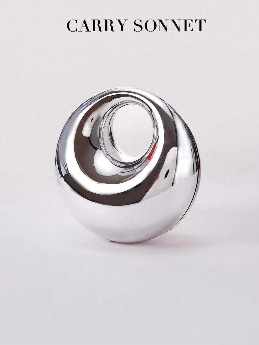 Acrylic Evening Clutch Bag For Women Glitter Metallic Purse Wedding Party Prom Cocktail Handbag,Gets Acrylic Clutch Purses For Women Gold Metallic Purse Silver Unique Handbag For Wedding Party,Gold Purse,Prom,Gold Bag,Bride,Prom Accessories,Teacher Gifts,Holiday Essentials,Travel Essentials - Silver - View 1