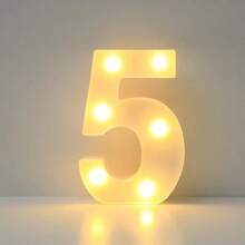 1pc DIY Illuminated Letter Light, 26 Letters And 10 Numbers Options, Suitable For Children Room, Nursery, Birthday, Holiday Decor, Girl's Room Decor, Home Decor, Engagement Party, Wedding, Birthday Party, Christmas Light, Home Bar Decor