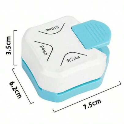 1pc Manual Cardboard Photo Corner Trimmer 3-In-1 Chamfer Manual Original Corner Trimmer Diy Mini Paper Trimmer, Fancy Corner, Flat Corner, Round Corner, Can Cut Eight Pieces Of Paper At A Time,Back To School,School Supplies