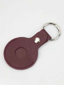 Estuche personalizado con iniciales grabadas en 3D con estampado en caliente DIY, funda de piel protectora compatible con AirTag de Apple, con llavero, soporte para rastreador y compatible con collar de perro/gato del nuevo AirTag