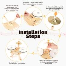 vanplay Tamburo giocattolo per bambini dai 3 anni in su, giocattoli in legno, strumenti musicali per bambini, giocattoli per la motricità, regali per bambini e bambine di 3, 4, 5 anni