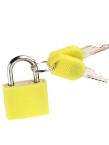 1pc Portable Small Color Plastic Lock Luggage Padlock,1pc  Padlock With 2pcs Key,Colored Casing/23mm Zinc Alloy/Tsa Approved Luggage Lock, Small And Sturdy, Luggage Locks , Mini Padlocks For Suitcases, Metal Keyed Lock For Travel Bags, Brass Lock Cylinder Is Durable,Small Copper Lock With Case,Available In Eight Colors - Multicolor - View 18