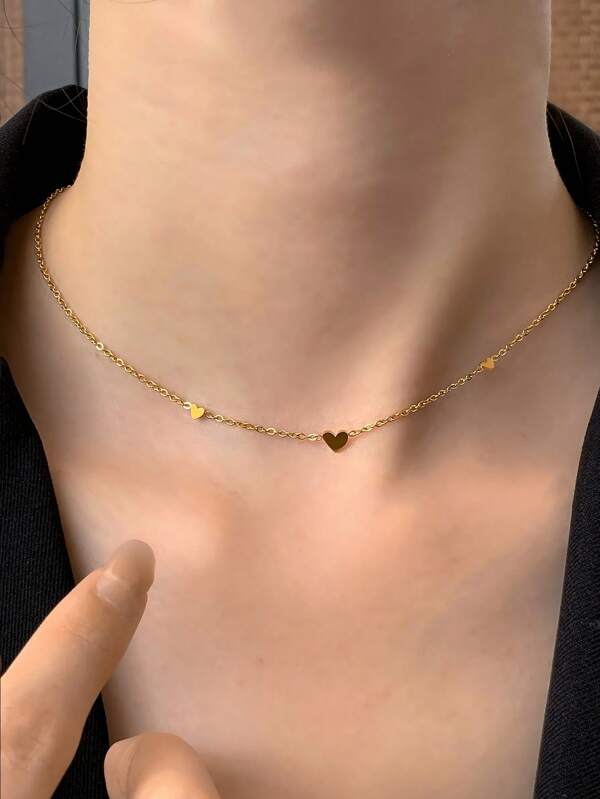 1pc S925 Sterling Silver Minimalist Heart Pendant Necklace, With Elegant Design, Ideal Birthday, Wedding, New Year Or Valentine's Day Gift, Suitable For Casual Wear Or Special Occasions