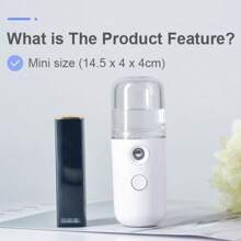 Instrument hydratant, Nano Spray, Beauté du visage, Machine à pulvérisation à froid, Chargement portable pour usage domestique, Petit visage à la vapeur, Alimenté par batterie : batterie intégrée 150mAh
