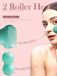 Facial Massage Ice Roller With Two Ends, Suitable For Different Areas Massage On Face & Body, Large Roller For Longer Cooling Duration, Face Lifting, Wrinkle & Dark Circle Reduction, Great Gift For Family, Mother's Day, Christmas, Halloween,Beauty,Skin Care Products,Spa,Self Care,Skin Care Tools,Face Care,Esthetician Supplies,Massage,Face Massage Tool,Face Roller - Multicolor - View 9