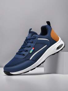 STARNOVO Men's Summer New Mesh Air Cushion Casual Sports Shoes, Lightweight & Comfortable, Large Size Suitable For Casual, Commuting, Walking, Outdoor Fitness And Daily Wear, All Season - Blue - View 2