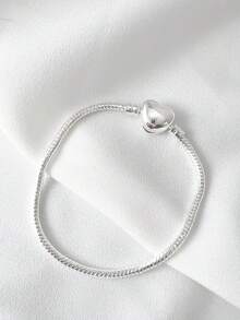 Bracelet For Charms Heart In 925 Silver For Women For Charms Beadmaker Pendant Bracelet - 銀色 - 查看 2