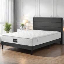 Colchón de muelles 140x200 cm, 100% Oeko-Tex certificado para sustancias nocivas, funda acolchada de microfibra, nivel de firmeza H3, altura 25 cm