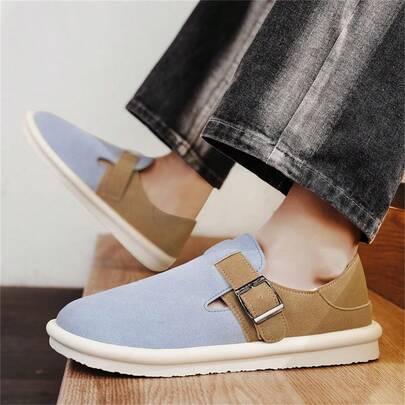 新款透气轻便软底休闲运动鞋，百搭男士一脚蹬运动鞋