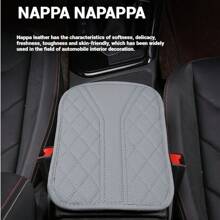 1pc Armrest Box Heightening Pad With Dual Side Storage Pockets / No Pocket Two Styles, PU Leather Automotive Armrest Console Pad, Car Interior Decor Accessories