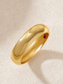 1 Set/1 pieza Elegante y delicado brazalete metálico de onda dorada con forma de gota de agua, de moda y elegante, adecuado para la calle, viajes, actividades en equipo, fotografía callejera, eventos formales, regalo de graduación