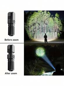 3/4/5PCS High Lumens Tactical Flashlight, Rechargeable Mini Flashlight With Adjustable Brightness, Long Lasting For Camping, Outdoor Adventures, And Home Emergency, One-Click Off, 3 Modes