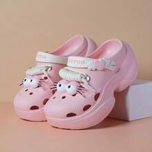 Mules à plateforme perforées pour femmes, semelle épaisse, antidérapantes, confortables, convenant pour le médical/les soins infirmiers, la plage, les tenues décontractées, sandales perforées, sandales de plage - Rose bonbon - Voir 4