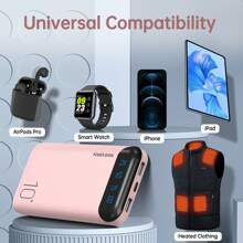 Batterie externe, Power Bank 22,5 W, chargeur portable 10 000 mAh, charge rapide avec LED, compatible avec téléphone, Sasung, Pad, etc.