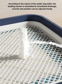 Neu Hundetoilette extra groß Anti-Spritz mit Säule Spülbares flaches Hundeurinal
