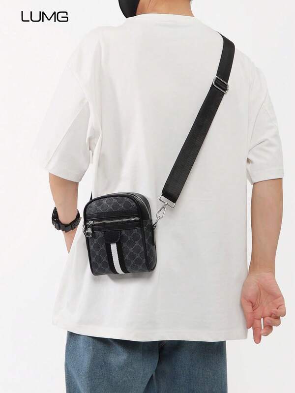Bolso bandolera ligero y casual para hombres, adecuado para leer, con espacio para el teléfono. Bolso de hombro tipo mensajero pequeño para exteriores, ideal para volver al colegio, regalo del Día del Padre, bolsa de bandolera para ir al trabajo