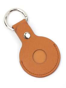 Estuche personalizado con iniciales grabadas en 3D con estampado en caliente DIY, funda de piel protectora compatible con AirTag de Apple, con llavero, soporte para rastreador y compatible con collar de perro/gato del nuevo AirTag