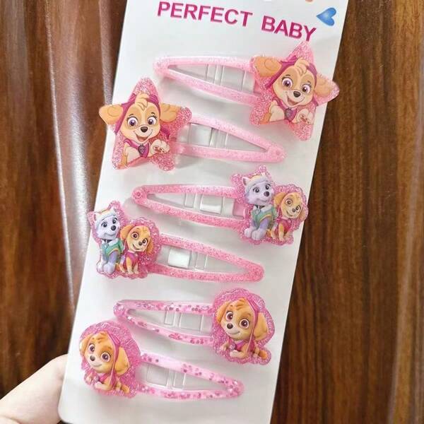 Paw Patrol 1 Stück Paw Patrol Haarspange Anime Everest Skye Chase Haaraccessoires Welpen Hund Haarspange Haarschmuck Haarnadeln Party Zubehör