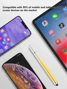 Dual-Spitzen Makronen Farbverlauf Touchscreen Stylus Stift, runde Scheiben Touchscreen Stift für Handy, Tablets, Schreiben, Bearbeiten, Zeichnen, universeller kapazitiver Stylus
