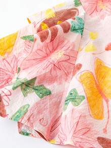 mini bala 女童纯棉连衣裙宝宝女孩甜美泡泡纱透气A字无袖艺术连衣裙 - 紅色調 - 查看 9