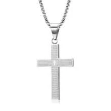 Lord's Prayer Cross Necklace, Bible Verse Stainless Steel Pendant Necklaces Religious Jewelry Christian Faith Gifts For Men Women - trendy necklace - View 7