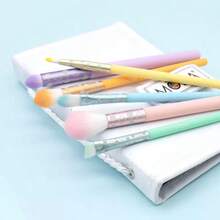 MODA Brush Posh Pastel Delicate Eye Travel Sized Makeup Brush Kit With Flip Case- 7pc